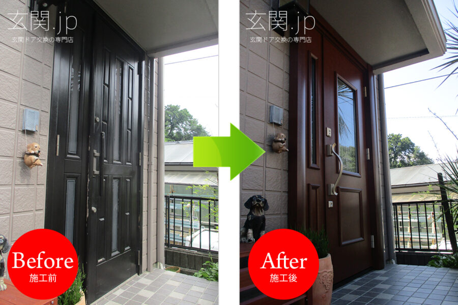 神奈川県I様邸ノバリス【C81】親子ドアダークウォールナット