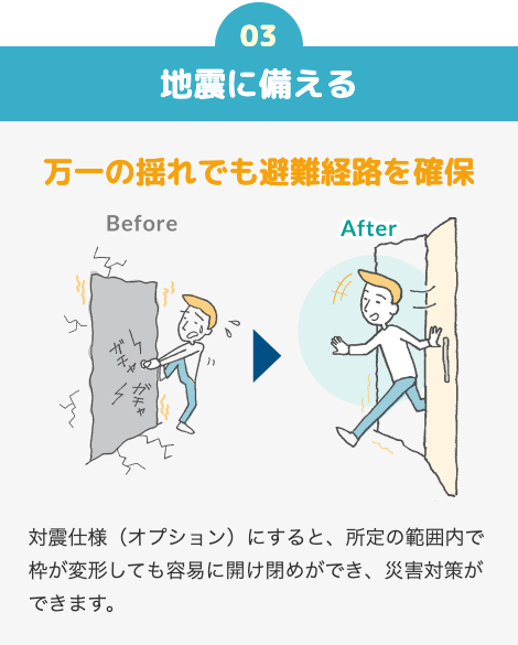 マンションの玄関ドア交換で地震災害にも強く