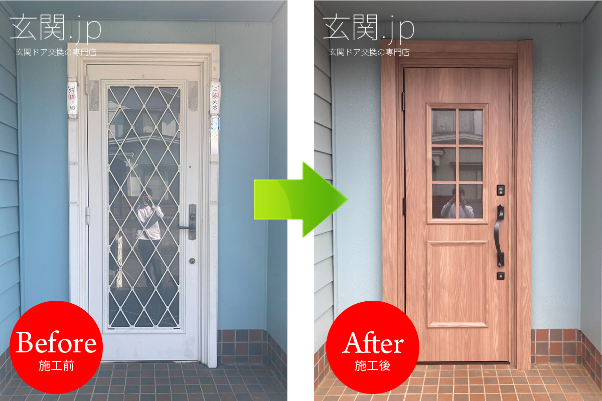 千葉県A様邸三協アルミノバリス【C14】片開きドアシナモンエルム＊積水ハウス